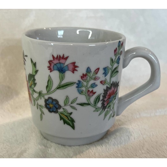 Retro Stacking Flower Coffee Mugs, Floral Teacups Set of 4, Retro - Picture 2 of 6